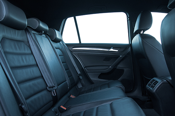 black leather seat