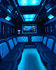 interior of a Philadelphia party bus