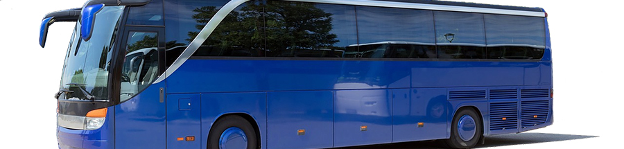 Blue Charter Bus