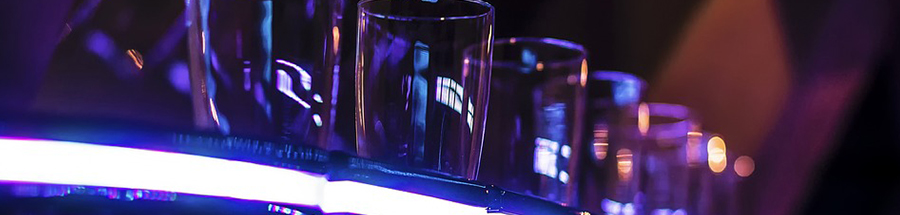 Champagne glasses on limo